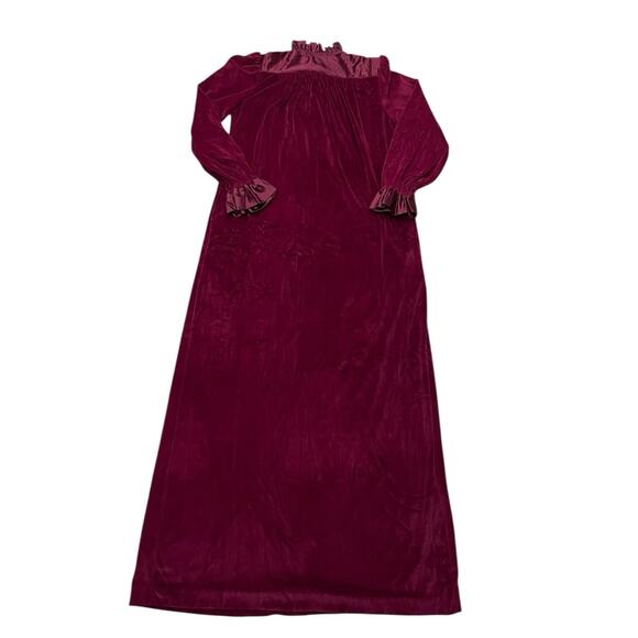 R. Michael Alan Velvet Robe Gown Housecoat Long Sleeves Victorian Edwardian VTG - Picture 7 of 10
